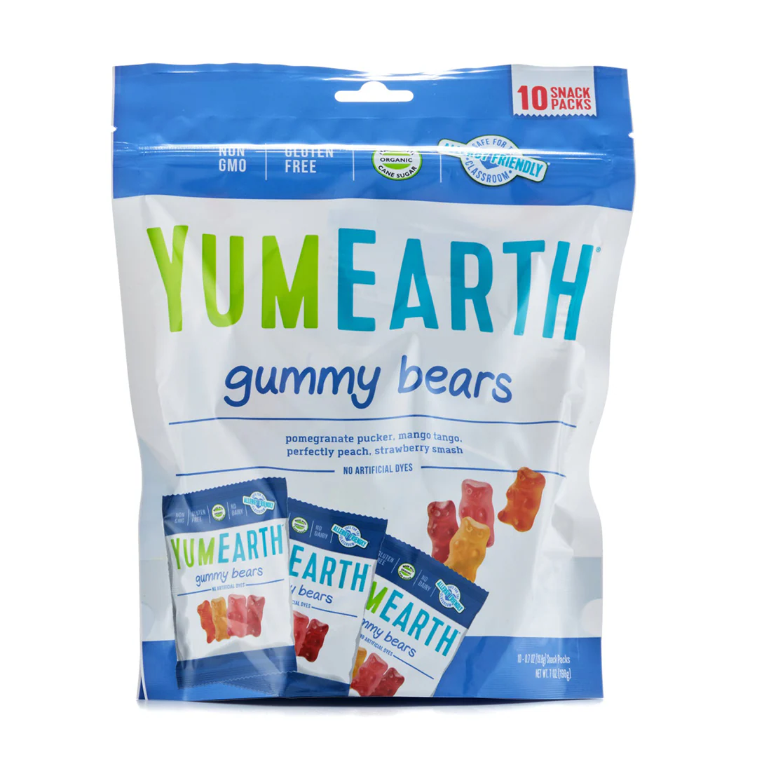 YumEarth Gummy Bears 200g (20g x 10 packs)