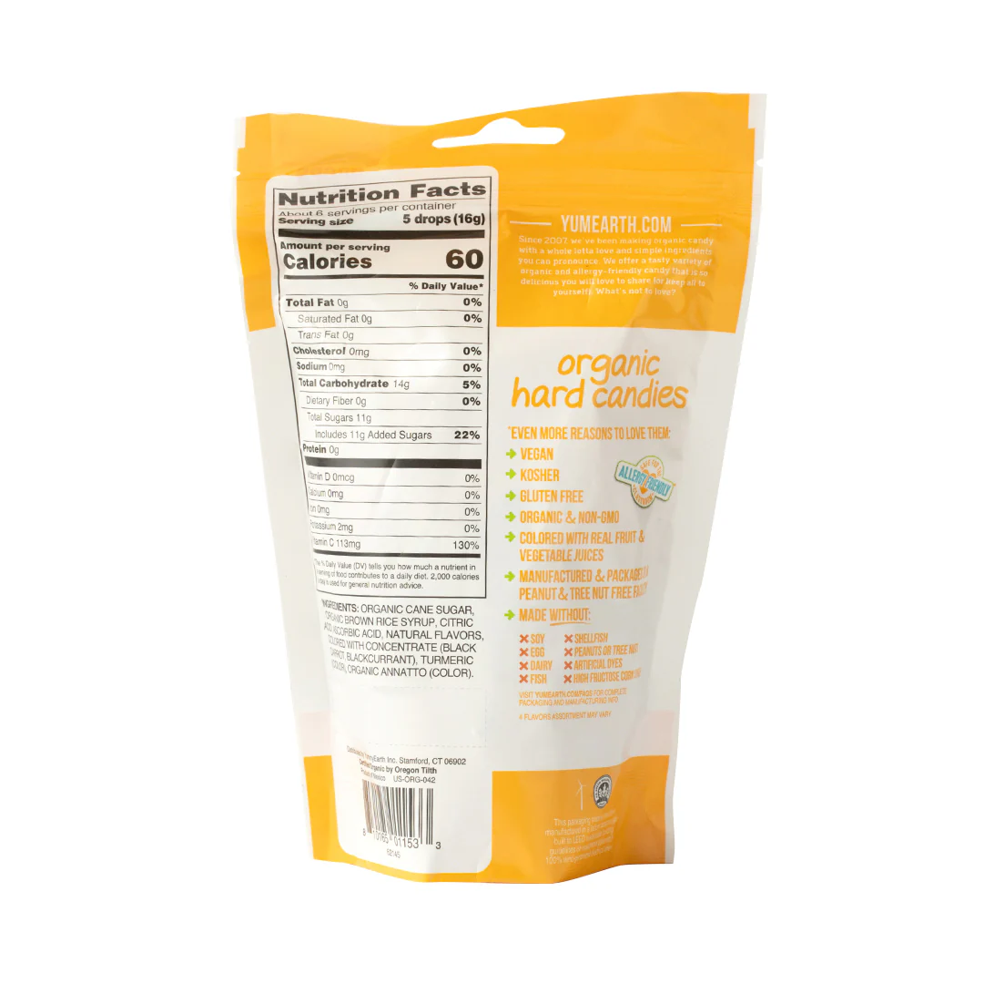 YumEarth Organic Vitamin C Drops Citrus Grove 93.6g - Image 2