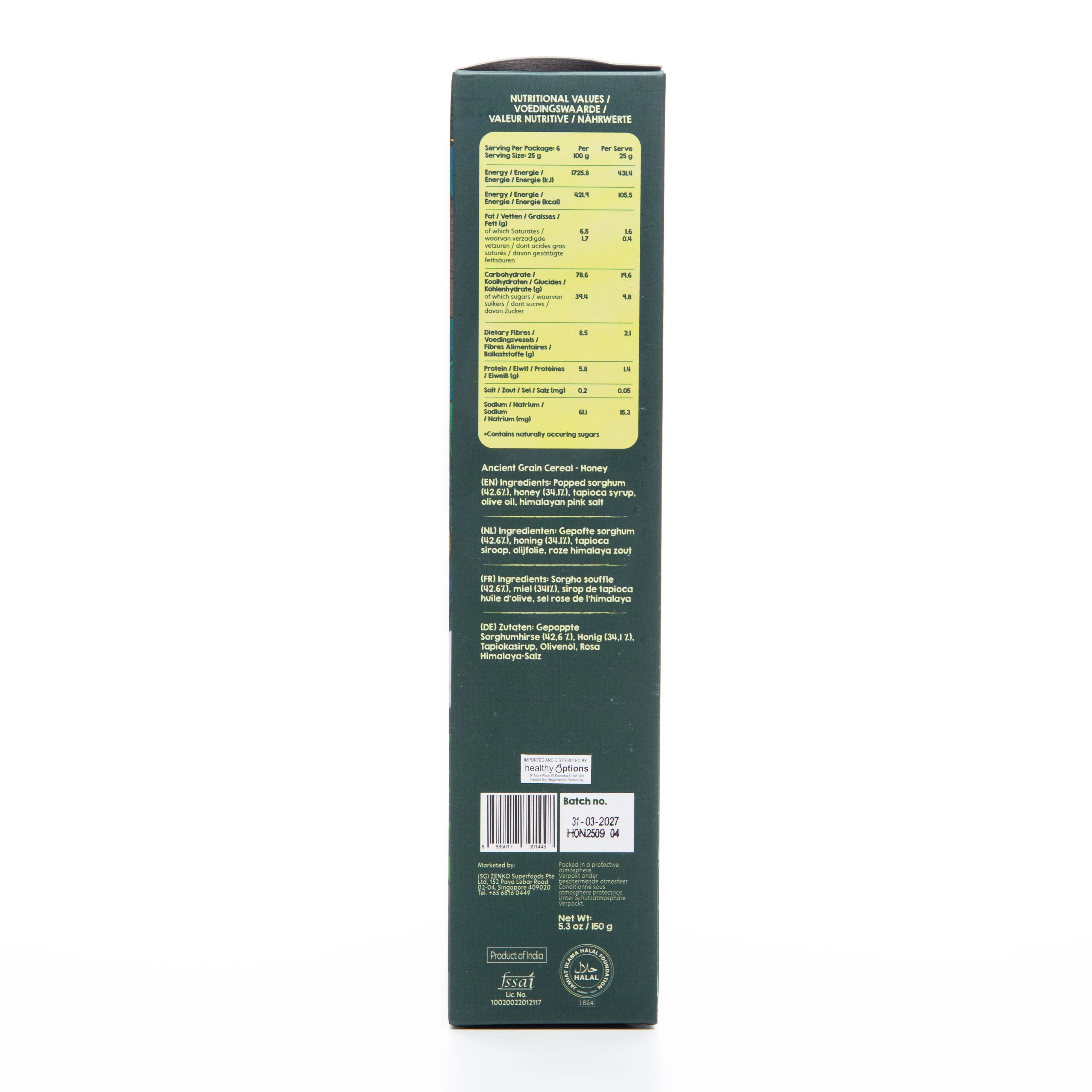 Zenko Ancient Grain Cereal Honey 150g - Image 4