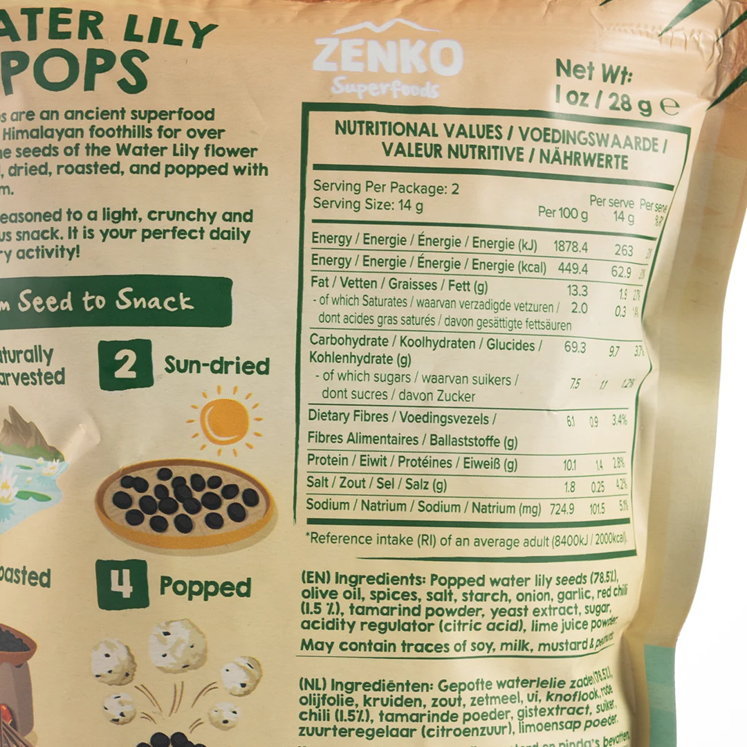 Zenko Superfoods Spicy Water Lily Pops 28g - Image 2