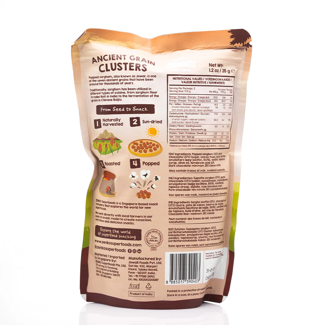 Zenko Super Foods Chocolate Ancient Grain Clusters 35g - Image 2