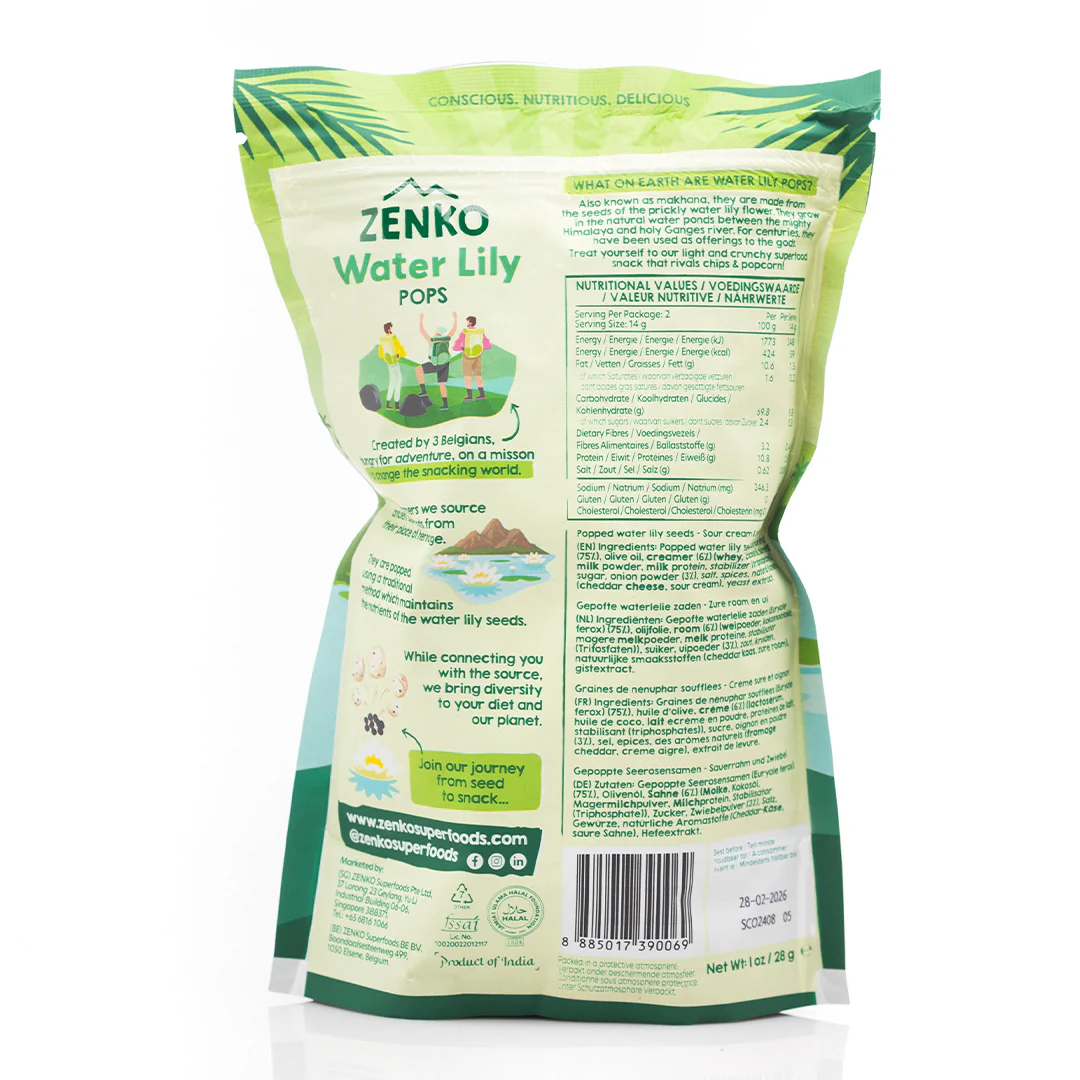 Zenko Super Foods Sour Cream and Onion Water Lily Pops 28g - Image 2