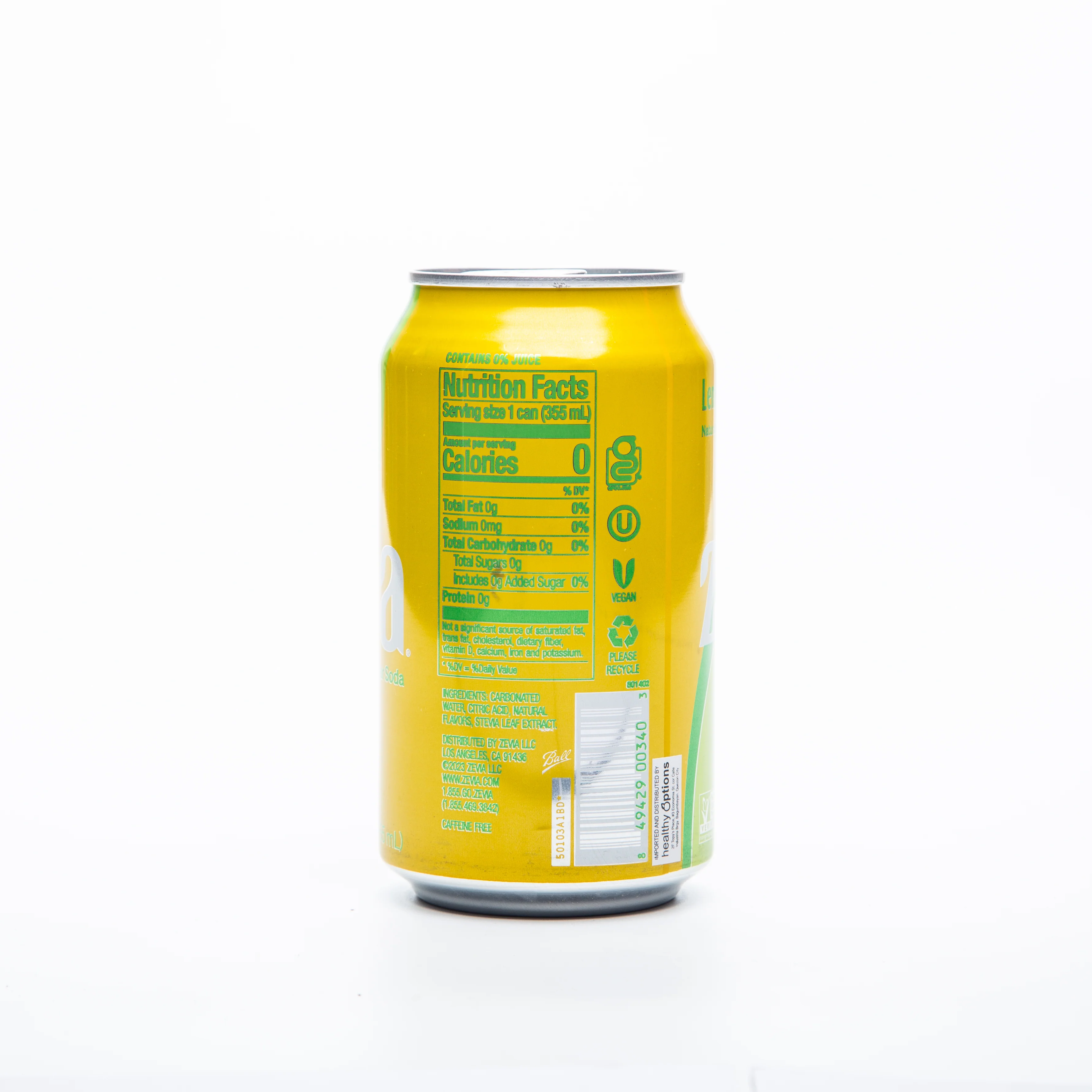 Zevia Lemon Lime Twist Soda 355ml - Image 2