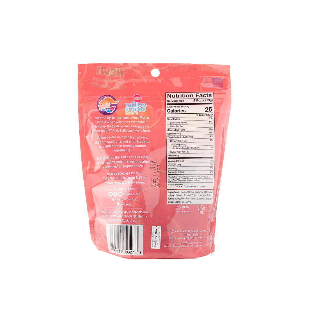 Zollipops Watermelon Clean Teeth Lollipops 3.1 oz - Image 3